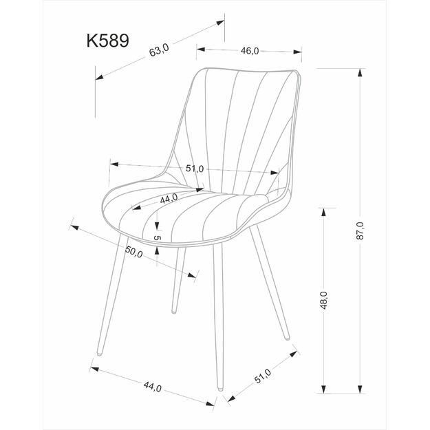 K589 chair, beige 3