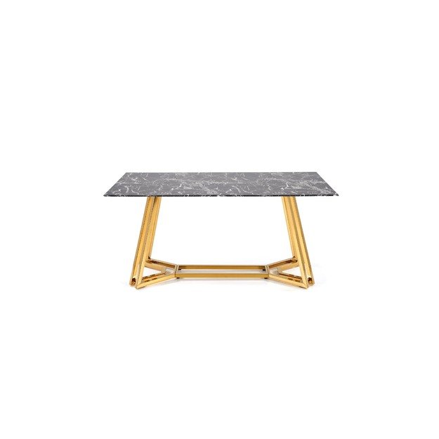 KONAMI table, color: top - black marble, legs - gold 13
