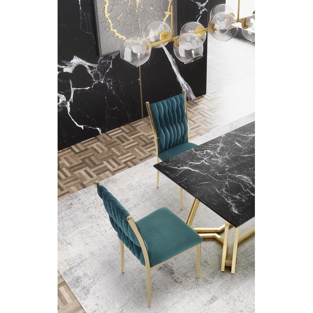 KONAMI table, color: top - black marble, legs - gold 4