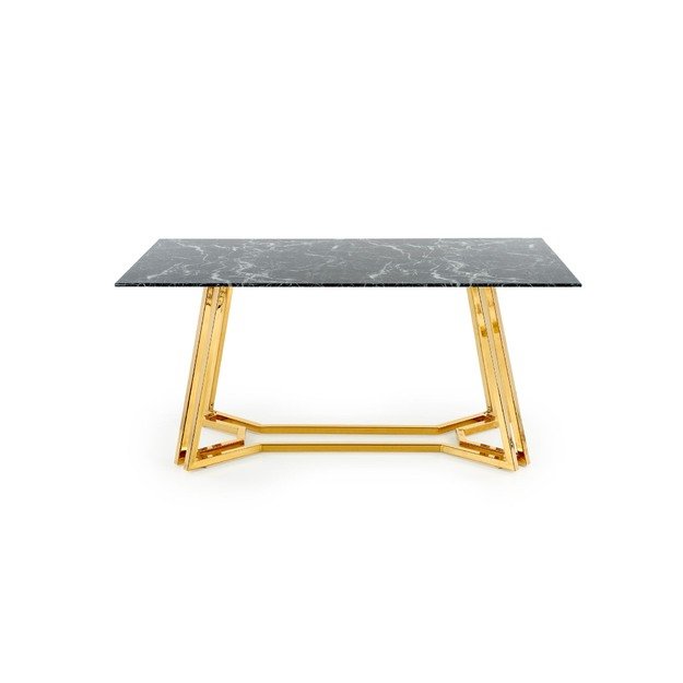 KONAMI table, color: top - black marble, legs - gold 11