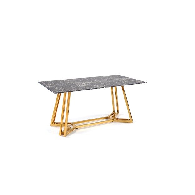 KONAMI table, color: top - black marble, legs - gold 14