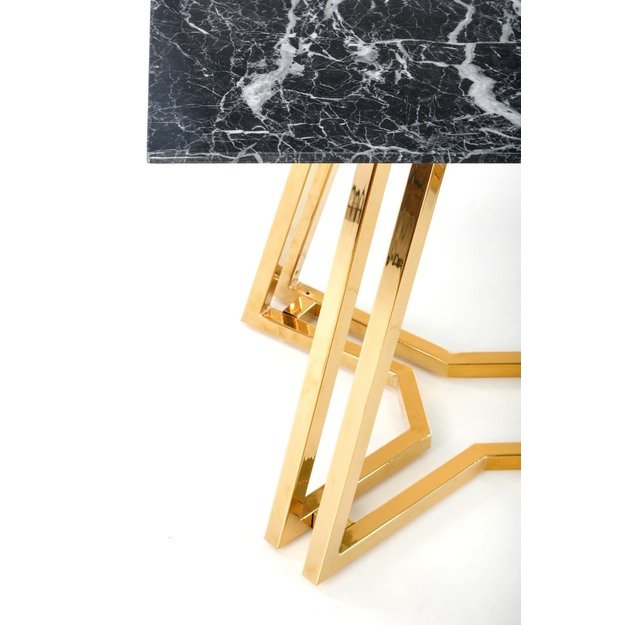 KONAMI table, color: top - black marble, legs - gold 7