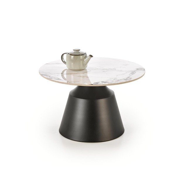 MAGNETA set of two, white marble/black 11