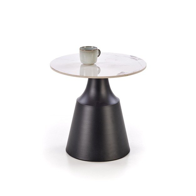 MAGNETA set of two, white marble/black 20