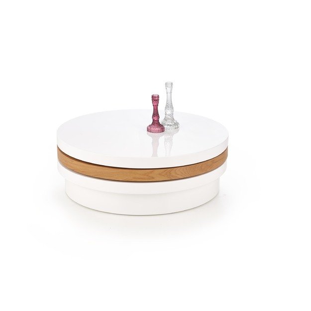 MICHELLE c. table, color: white / golden oak 6