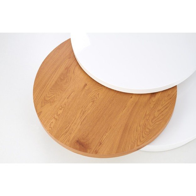 MICHELLE c. table, color: white / golden oak 9