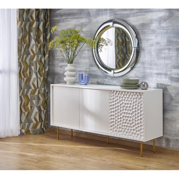 MOON wall mirror, silver 1