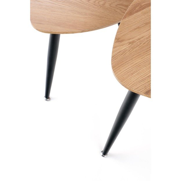 NICEA 2, set of two coffee tables, color: golden oak / black 20