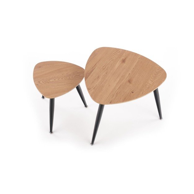 NICEA 2, set of two coffee tables, color: golden oak / black 5