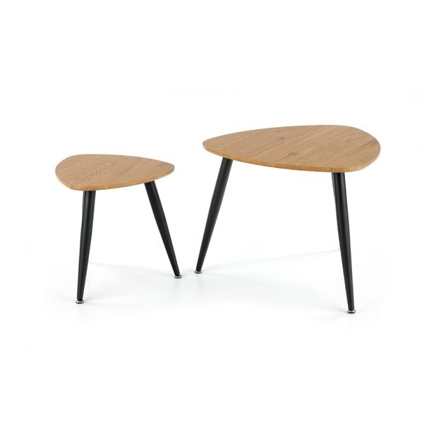 NICEA 2, set of two coffee tables, color: golden oak / black 22