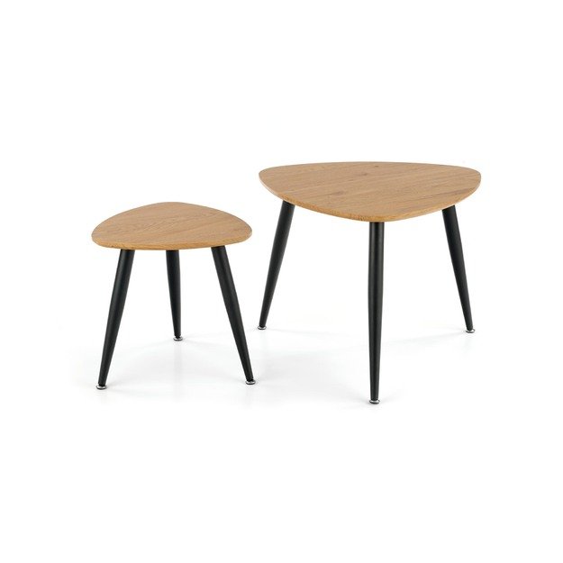 NICEA 2, set of two coffee tables, color: golden oak / black 23