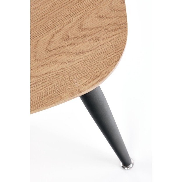 NICEA 2, set of two coffee tables, color: golden oak / black 2