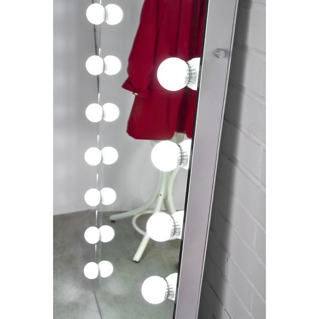 PEARL wall mirror, silver 2