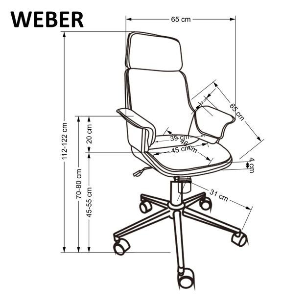 WEBER chair, walnut / black 9