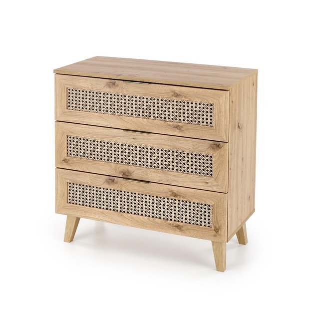 BORNEO KM-2 chest, artisan oak / black