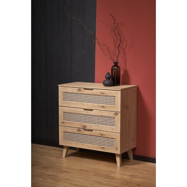 BORNEO KM-2 chest, artisan oak / black 5