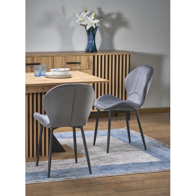 FABIANO extension table, artisan oak / black 6