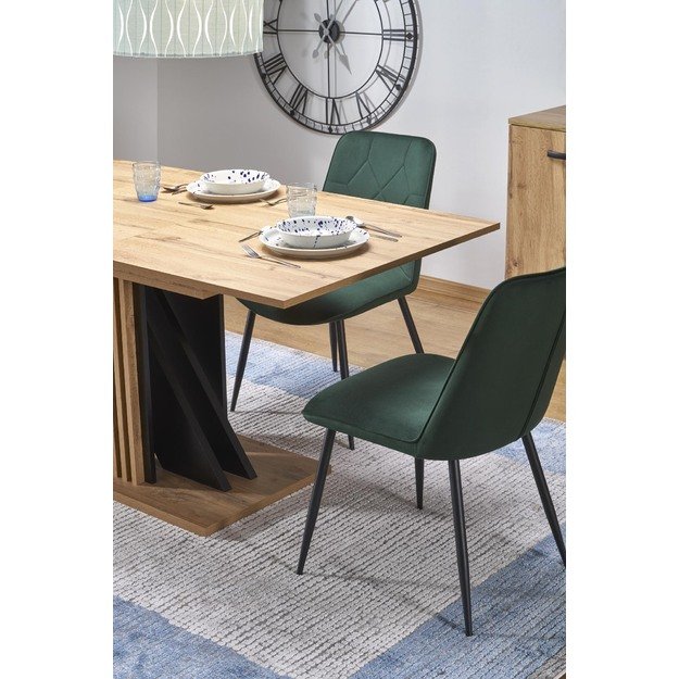 FABIANO extension table, artisan oak / black 3