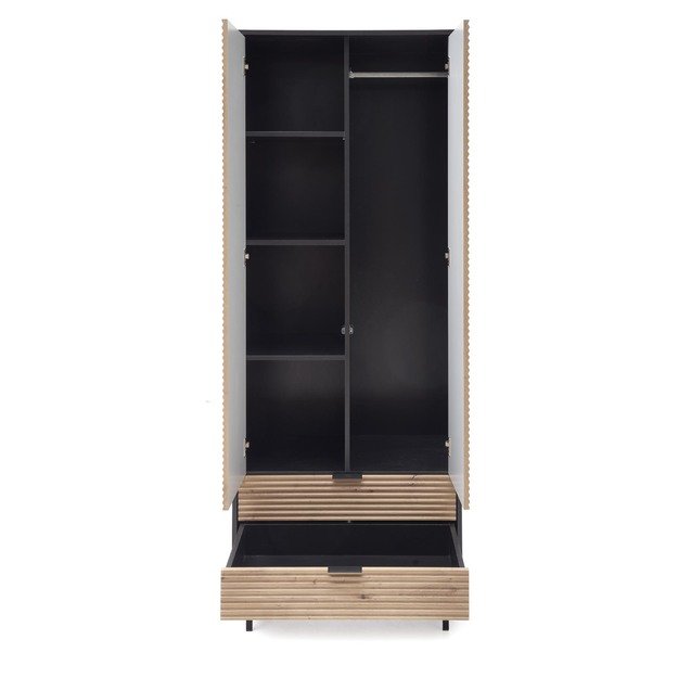 MURANO S-1 wardrobe, artisan oak / black 8