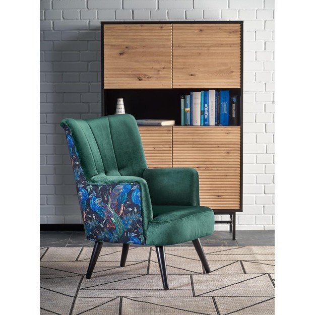 PAGONI chair color: dark green / black 2
