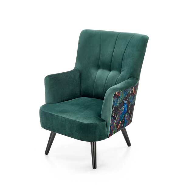 PAGONI chair color: dark green / black