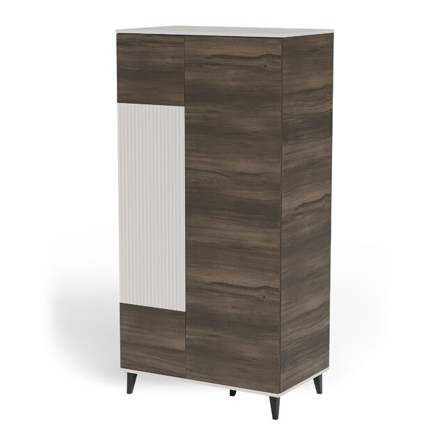 RANDOM 2 S-1 wardrobe, cashmere / walnut / black