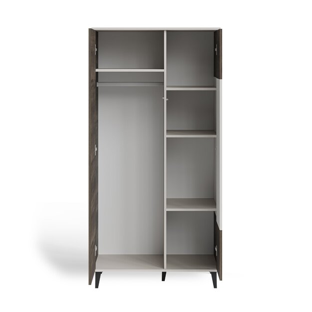 RANDOM 2 S-1 wardrobe, cashmere / walnut / black 6