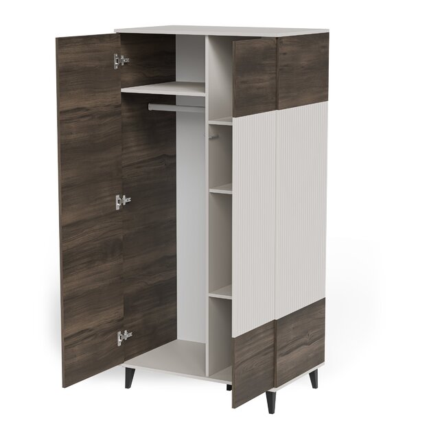 RANDOM 2 S-1 wardrobe, cashmere / walnut / black 9