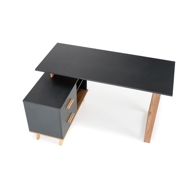 SERGIO XL, desk, anthracite matt - wotan oak 1
