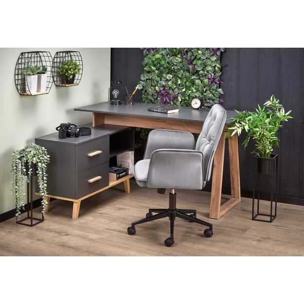 SERGIO XL, desk, anthracite matt - wotan oak