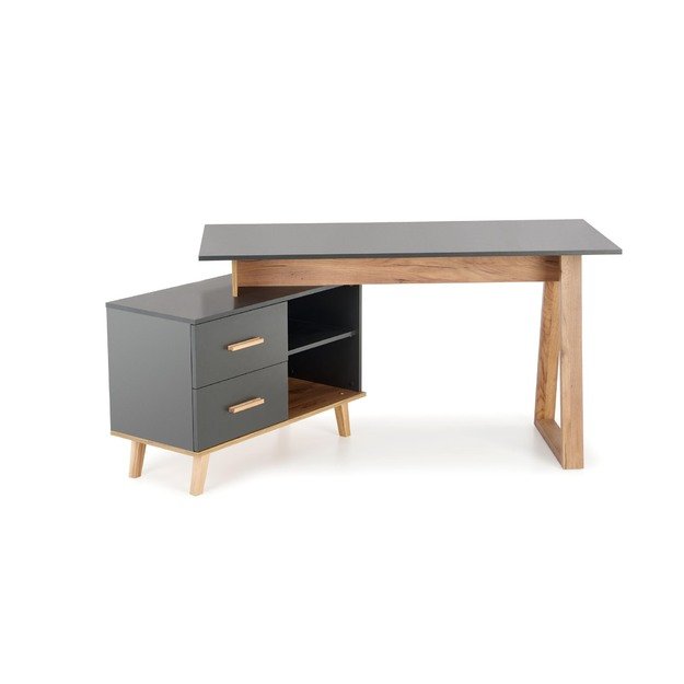 SERGIO XL, desk, anthracite matt - wotan oak 7