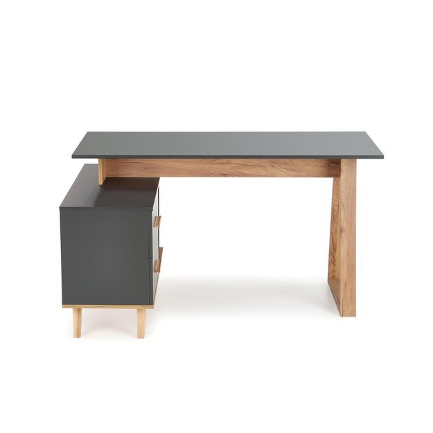 SERGIO XL, desk, anthracite matt - wotan oak 14