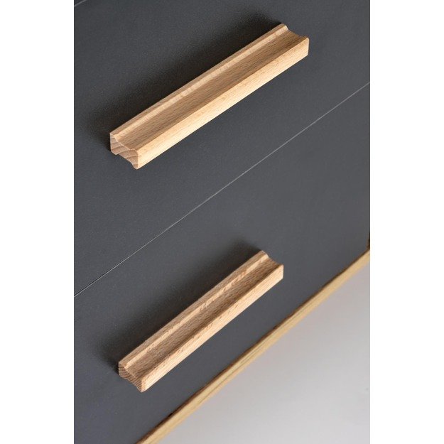 SERGIO XL, desk, anthracite matt - wotan oak 13