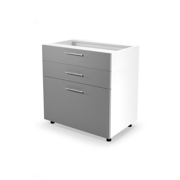 VENTO DS3-80/82 lower cabinet with drawers, color: white/light grey