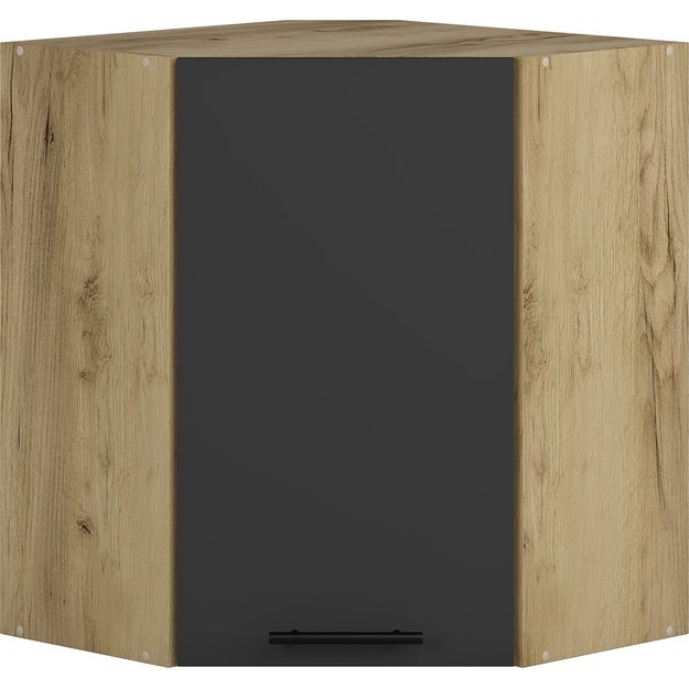 VENTO GN-60/72 corner top cabinet, color: craft oak/antracite