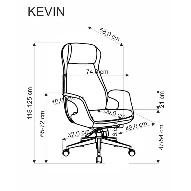 KEVIN office chair, l.grey 4