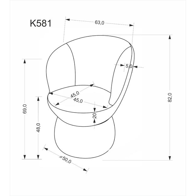 K581 chair, beige 15