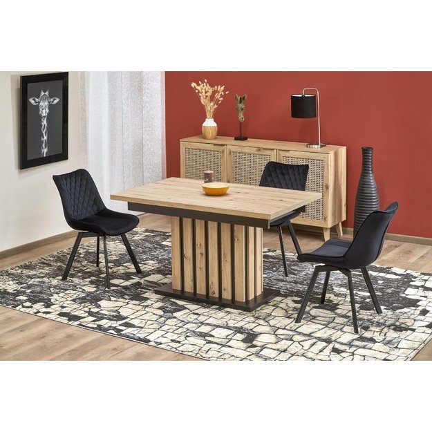 LAMELLO extension table, artisan oak / black 15