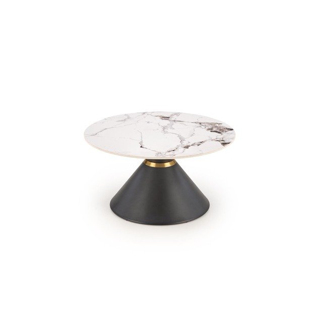 GORETTI coffee table, white marble / black