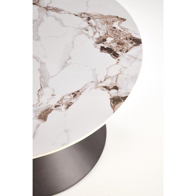 GORETTI coffee table, white marble / black 3