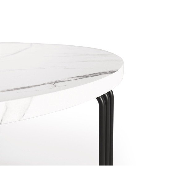 ANTICA coffee table top - white marble, frame - black (2box = 1pc) 5