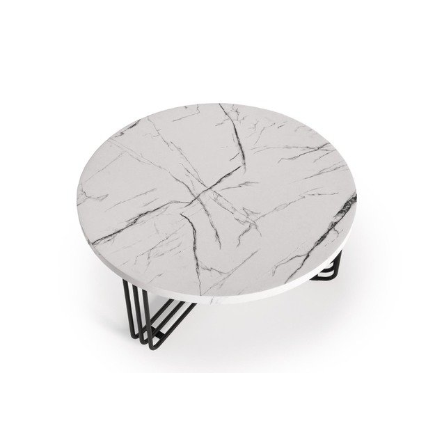ANTICA coffee table top - white marble, frame - black (2box = 1pc) 3