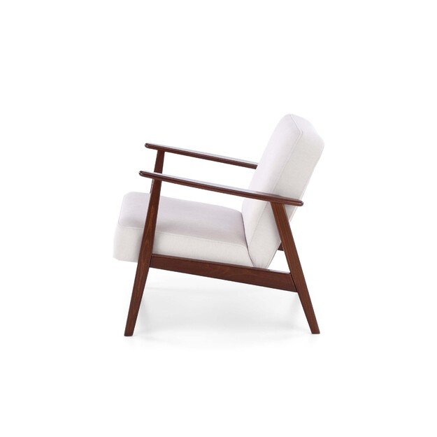 MILANO 1S, leisure chair, light beige CASTEL#04 / dark walnut 3