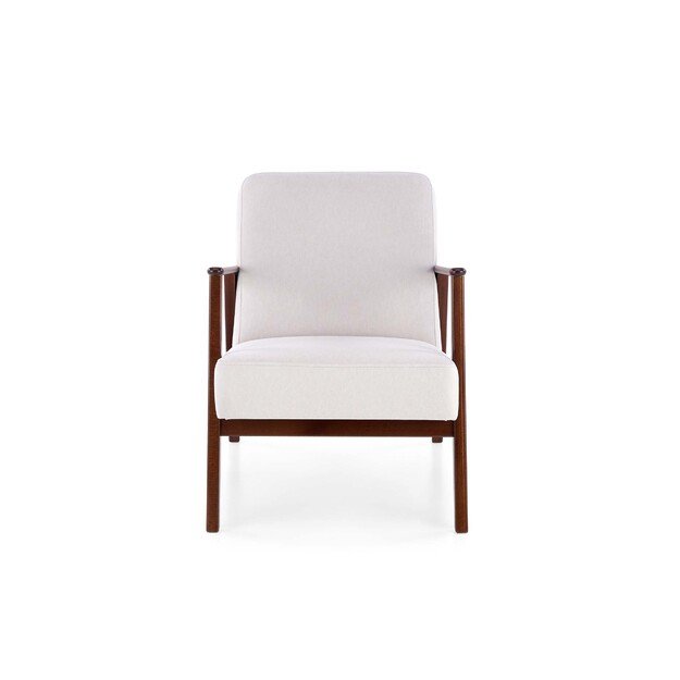 MILANO 1S, leisure chair, light beige CASTEL#04 / dark walnut 8