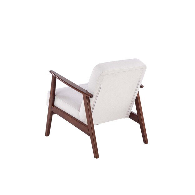 MILANO 1S, leisure chair, light beige CASTEL#04 / dark walnut 1