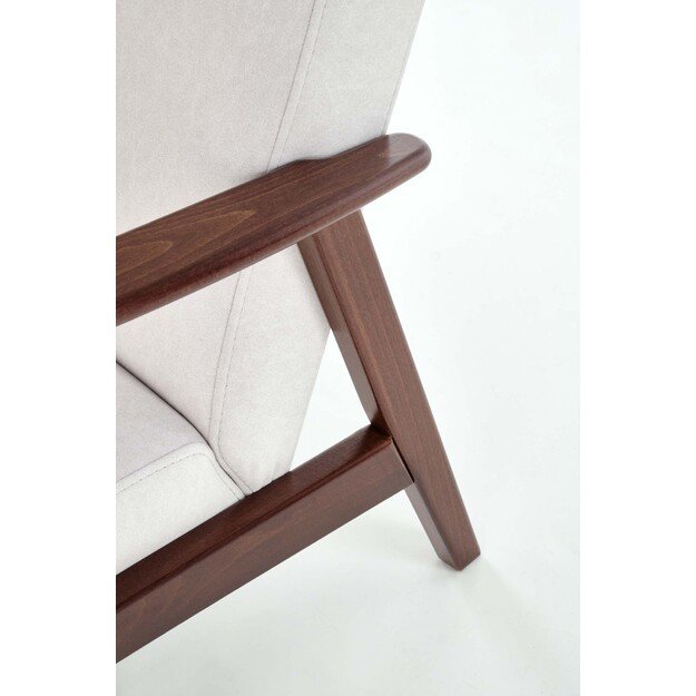 MILANO 1S, leisure chair, light beige CASTEL#04 / dark walnut 6