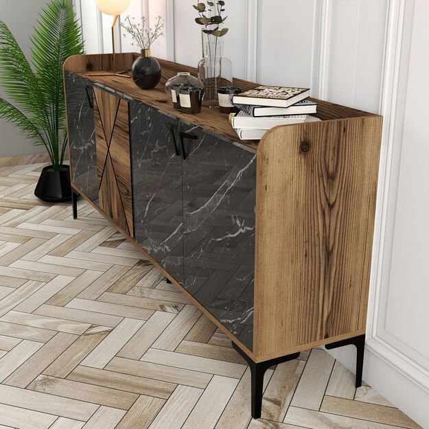 Venedik - Walnut, Black Marble 3