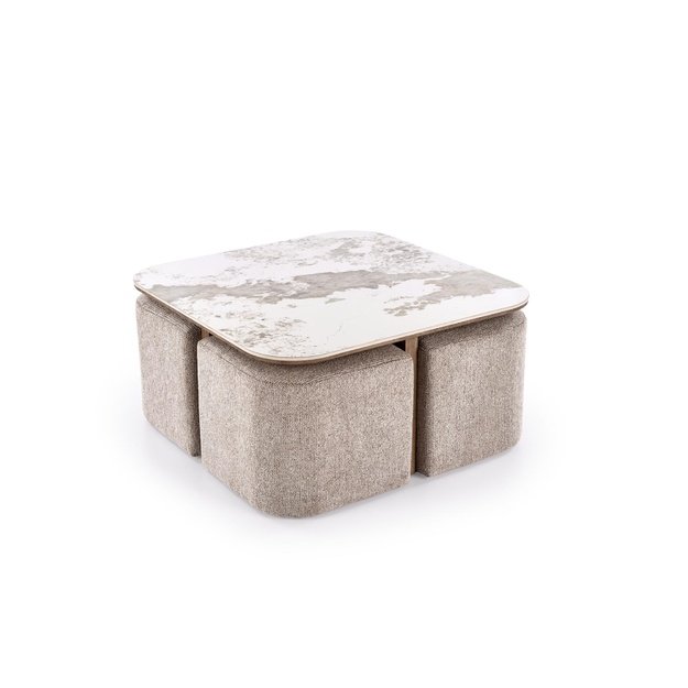 ARAKIS  c.table beige marble / walnut