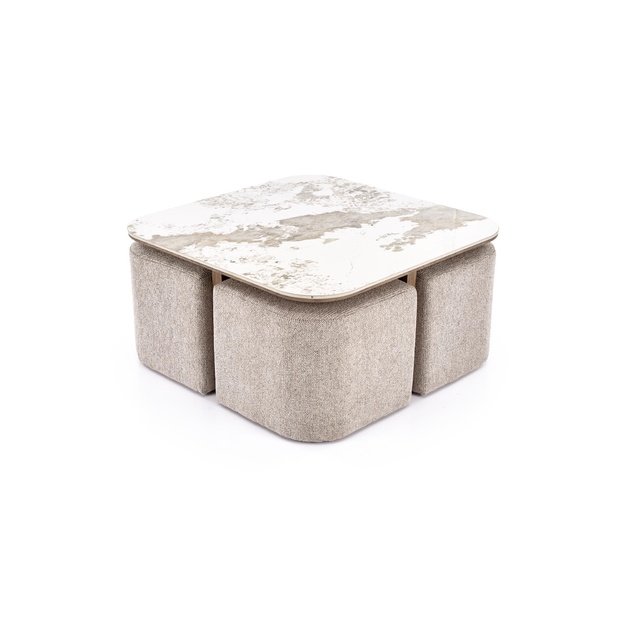 ARAKIS  c.table beige marble / walnut