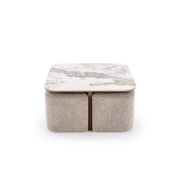 ARAKIS  c.table beige marble / walnut